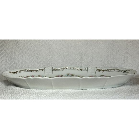 Antique Celery Dish 1909-1916 Three Crown China Germany Pink Roses & Gold Accent - Picture 14 of 14